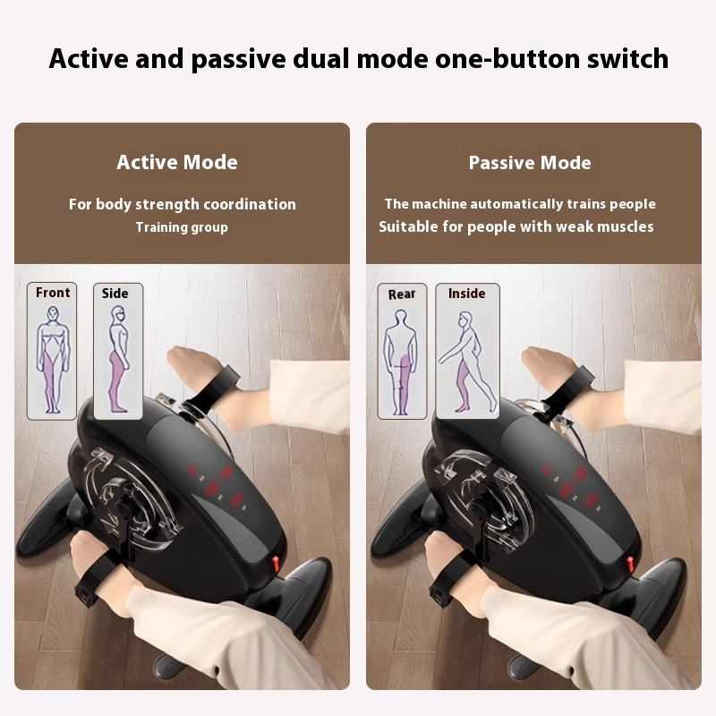 Electric Rehabilitation Trainer Bicycle Stroke Hemiplegia Rehabilitation Machine Adjustable Resistance Upper and Lower Limb Hand and Leg Fitness Equipment