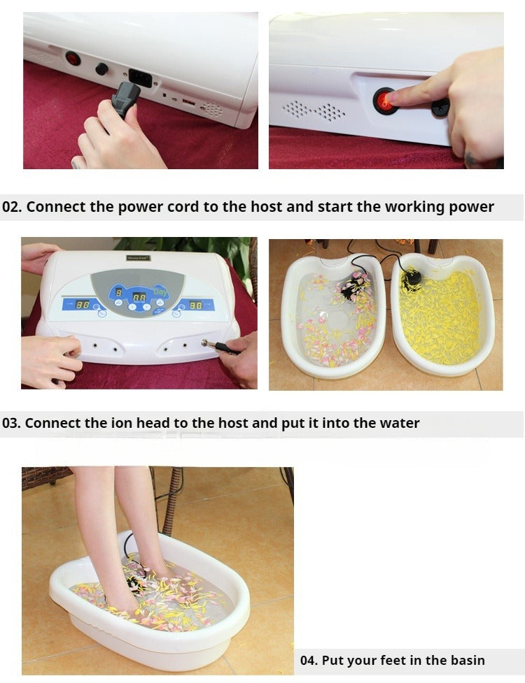 Detox Machine Ionic Foot Spa Bath Heavy Metal Foot Spa Detox Detox Foot Spa Machine with Mp3 Player Promote Good Health Vitality