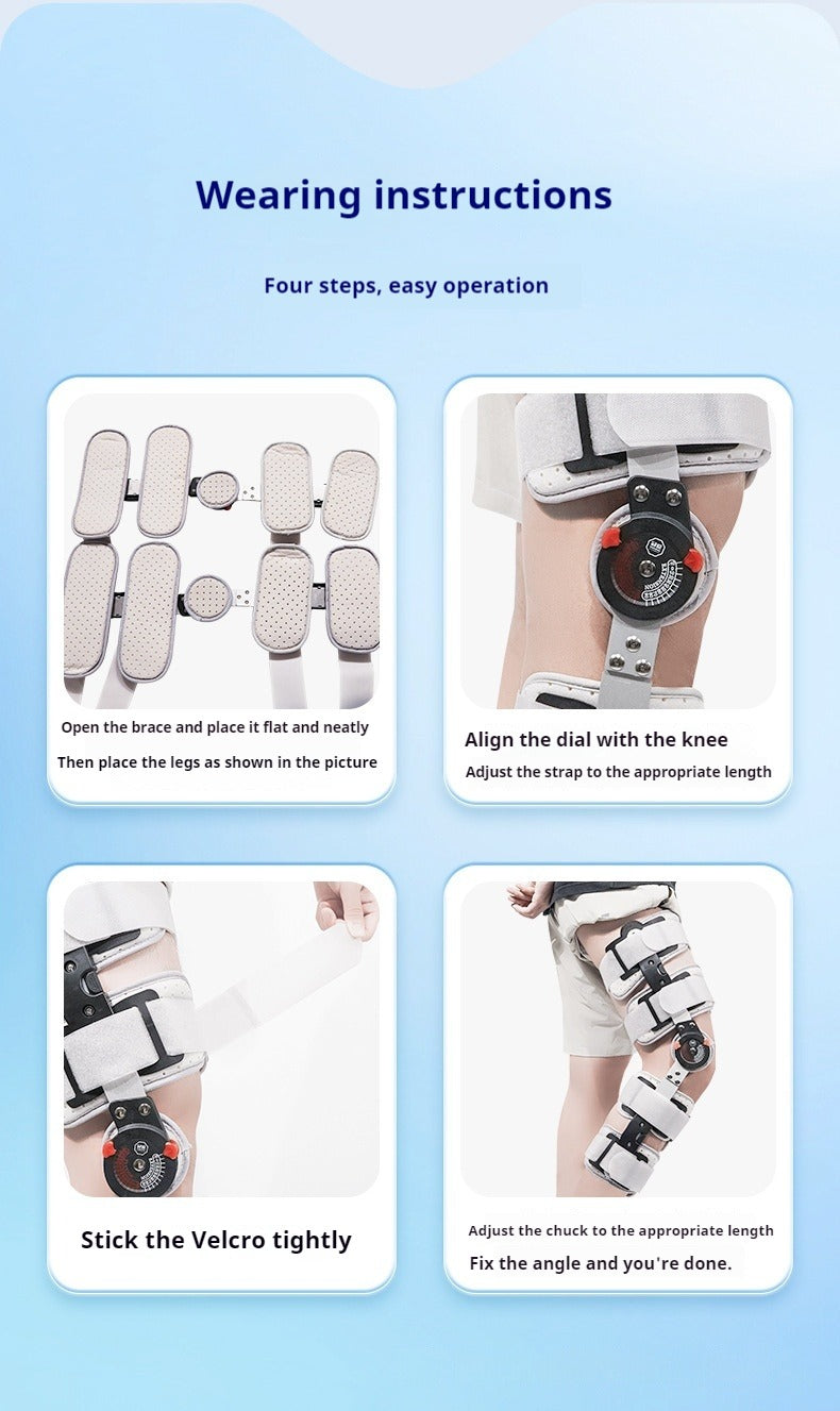 Adjustable Angle Fixed Knee Brace for Sports Rehabilitation