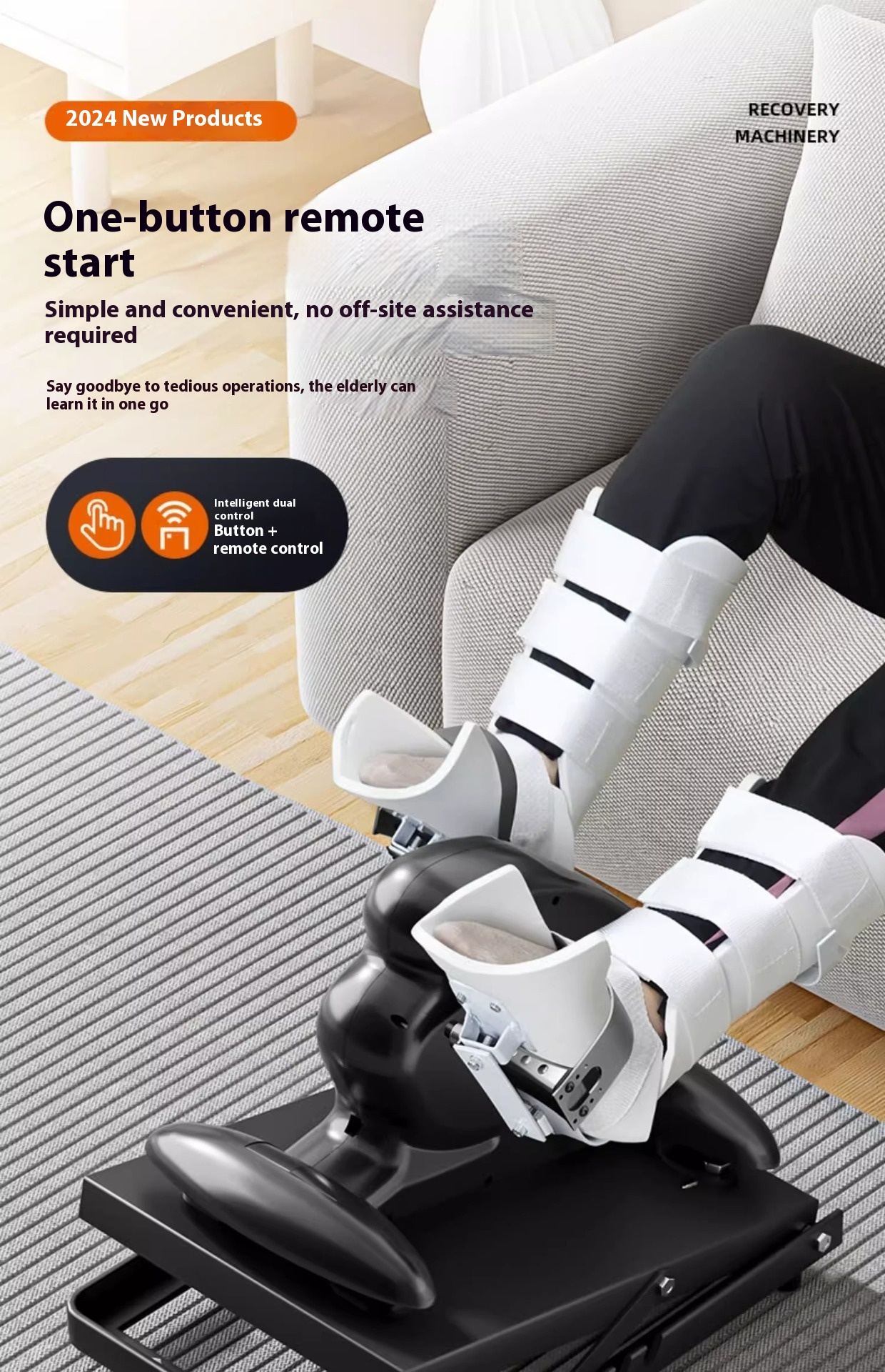 Electric Rehabilitation Trainer Bicycle Stroke Hemiplegia Rehabilitation Machine Adjustable Resistance Upper and Lower Limb Hand and Leg Fitness Equipment