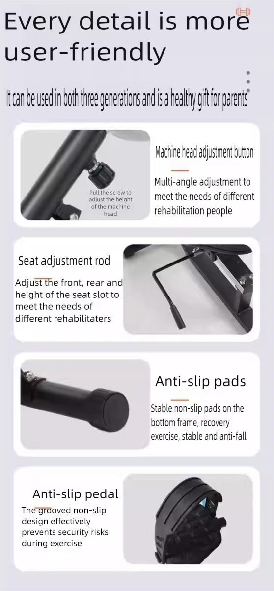 JTH fully automatic home fitness bike for limb weakness exercise, foot pedal for car owners, passive dual-mode upper and lower limb exercise