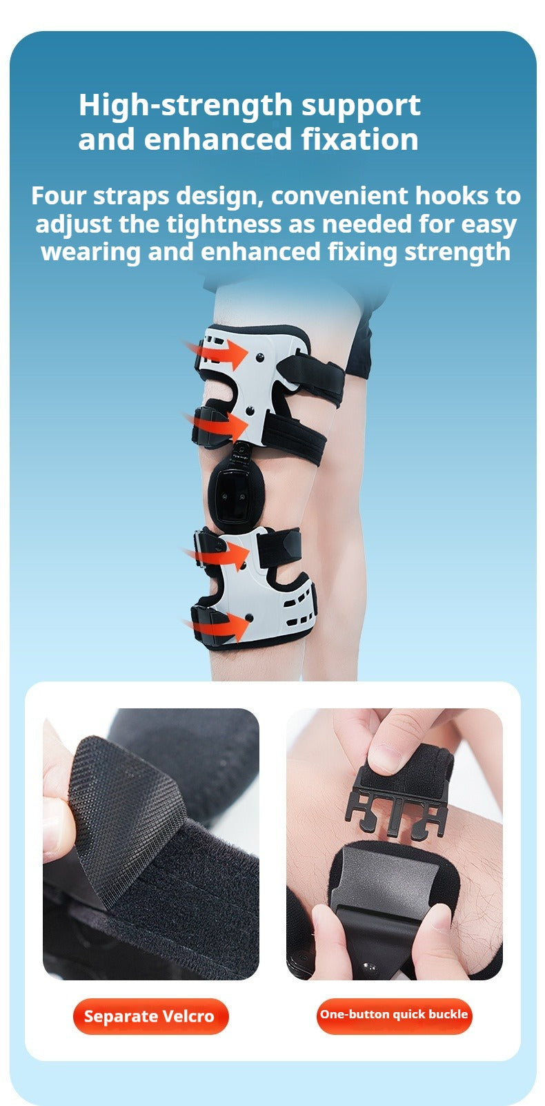 Specialized Knee Joint Adjustable Sports Knee Brace Rehabilitation Brace Correction Breathable Rehabilitation Brace