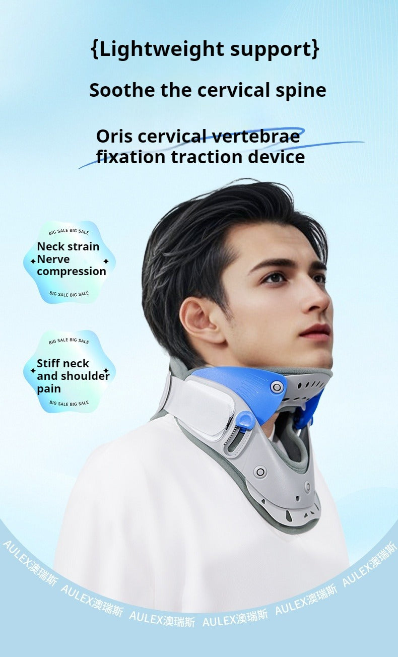 Cervical Spine Support Traction Device for Home Use, Neck Fixation Correction Therapy, Neck Protection and Neck Cover