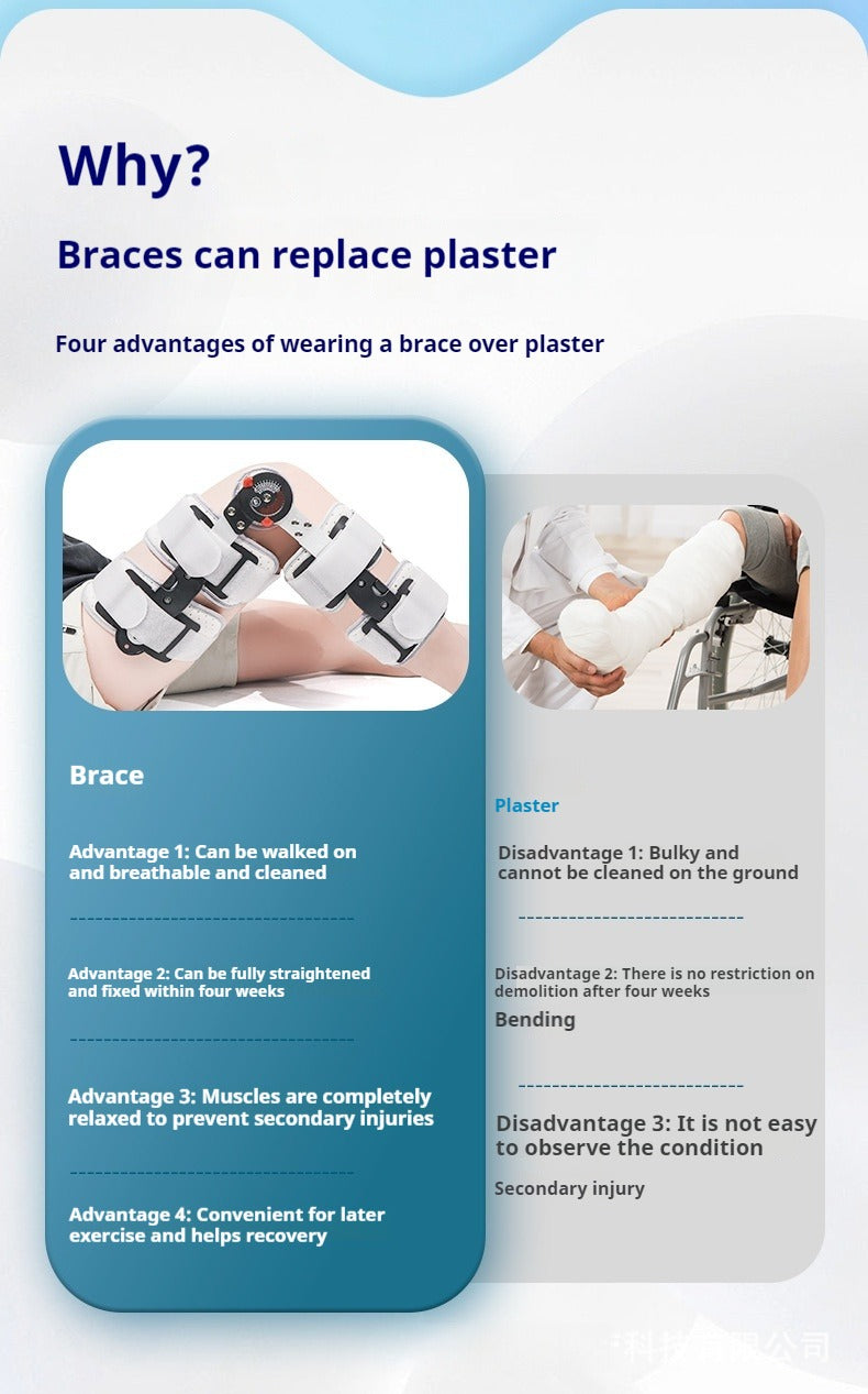 Adjustable Angle Fixed Knee Brace for Sports Rehabilitation