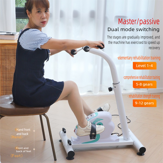 Home use resistance assisted active and passive limb linkage hemiplegic electric rehabilitation machine training for elderly people, home use upper and lower limb exercise resistance bicycle