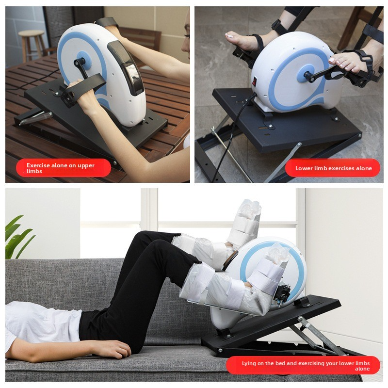 Electric Rehabilitation Machine for Elderly People, Foot Pedals for Upper and Lower Limbs, Leg Trainers for Drivers, Home Rehabilitation and Fitness Equipment